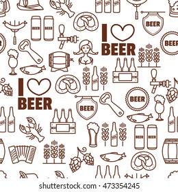 Seamless background of Oktoberfest elements for your design