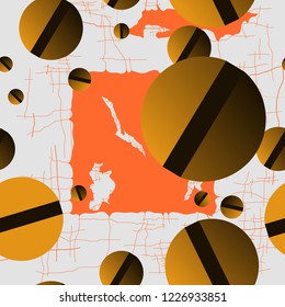 Seamless background of the old canvas with screws . Hand drawn vector background for design, textiles and posters.