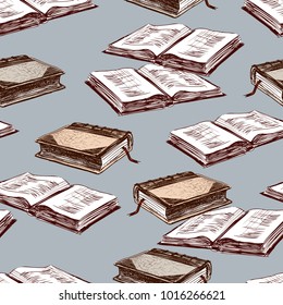 Seamless background of the old printed books