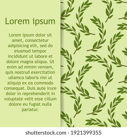 Fondo sin mar con hojas de oliva. Ideal para imprimir en tela o papel.