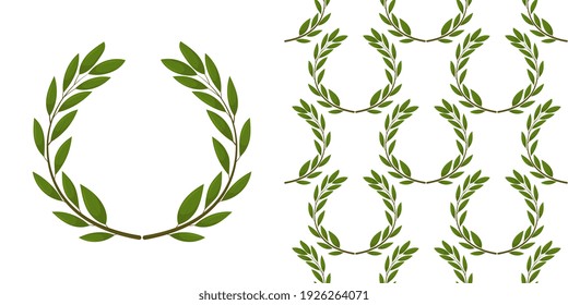 Seamless background with olive leaves. Ideal for printing on fabric or paper. 