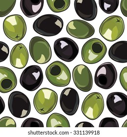 seamless background with olives