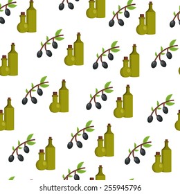 Seamless background with olives for your design