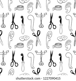 Seamless background on sewing production

