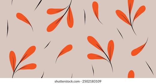 Fondo sin fisuras sobre el tema del otoño. Ilustración vectorial. El fondo es adecuado para telas, postales textiles y álbumes.

