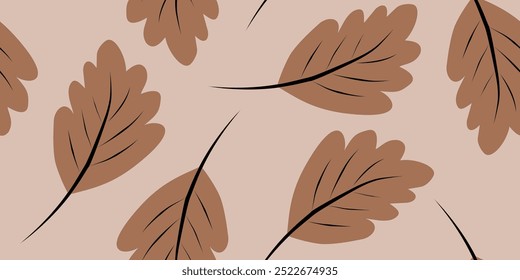 Fondo sin fisuras sobre el tema del otoño. Ilustración vectorial. El fondo es adecuado para telas, postales textiles y álbumes.