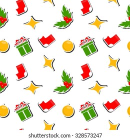seamless background on the theme of Christmas and New Year.