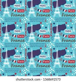 Seamless background on the theme of "Paris".