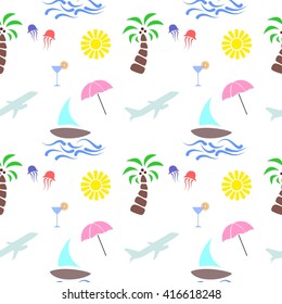 the seamless background on the theme of trips.