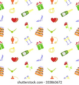 the seamless background on a theme of wedding.