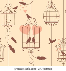 Seamless background on the theme of wedding, love and family