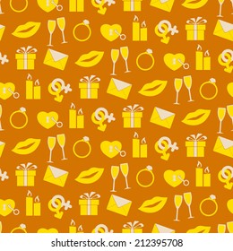 seamless background on the wedding theme