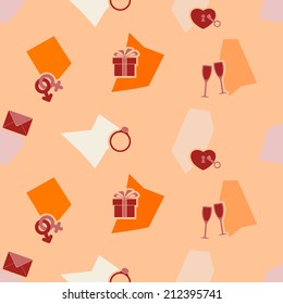 seamless background on the wedding theme