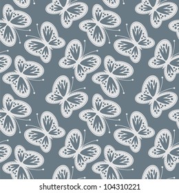 seamless background with openwork butterflies