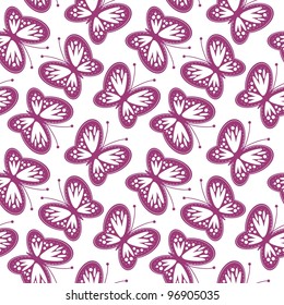 seamless background with openwork butterflies