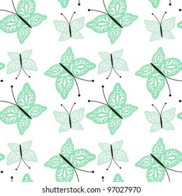 seamless background with openwork butterflies