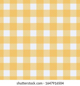 Seamless background. Orange checkered fabric.