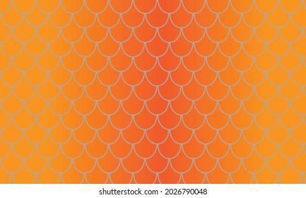 seamless background with orange fish scales. snake skin background.