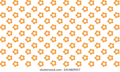 Seamless background with orange flowers