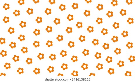 Seamless background with orange flowers