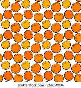 Seamless background with orange pattern. Vector illustration 