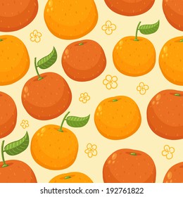 Seamless background with oranges
