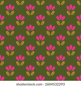 Seamless background with organic nature elements. Elegant minimal-style floral pattern perfect for contemporary designs.