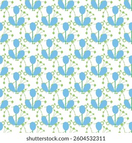 Seamless background with organic nature elements. Elegant minimal-style floral pattern perfect for contemporary designs.