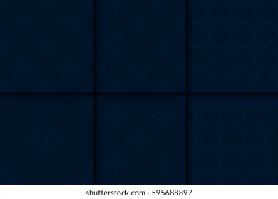 Seamless background with ornament. Set. Wallpaper pattern