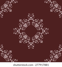Seamless background with ornament. Vector illustration. Wallpaper pattern