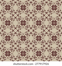 Seamless background with ornament. Vector illustration. Wallpaper pattern
