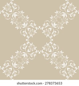 Seamless background with ornament. Vector illustration. Wallpaper pattern