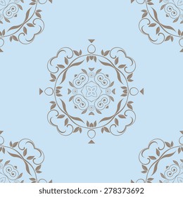 Seamless background with ornament. Vector illustration. Wallpaper pattern