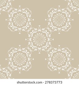 Seamless background with ornament. Vector illustration. Wallpaper pattern
