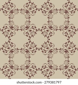 Seamless background with ornament. Vector illustration. Wallpaper pattern