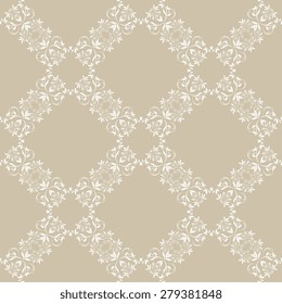 Seamless background with ornament. Vector illustration. Wallpaper pattern