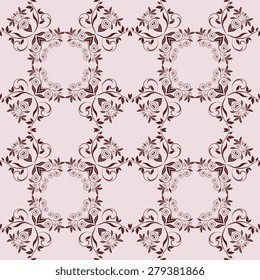 Seamless background with ornament. Vector illustration. Wallpaper pattern