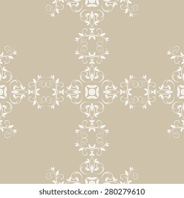 Seamless background with ornament. Vector illustration. Wallpaper pattern