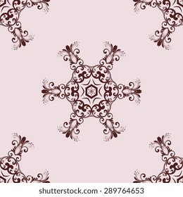 Seamless background with ornament. Vector illustration. Wallpaper pattern