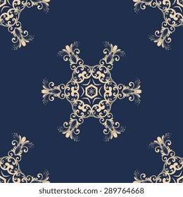 Seamless background with ornament. Vector illustration. Wallpaper pattern