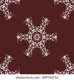 Seamless background with ornament. Vector illustration. Wallpaper pattern