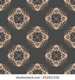 Seamless background with ornament. Vector illustration. Wallpaper pattern