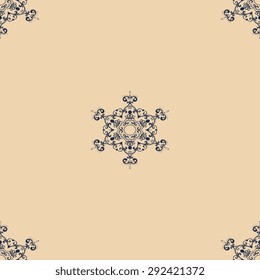 Seamless background with ornament. Vector illustration. Wallpaper pattern