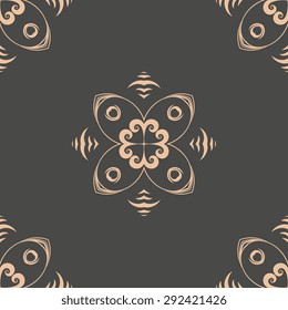 Seamless background with ornament. Vector illustration. Wallpaper pattern