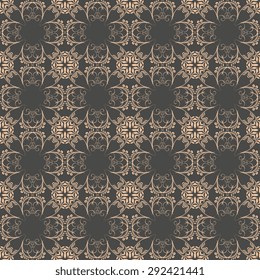 Seamless background with ornament. Vector illustration. Wallpaper pattern