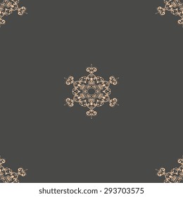 Seamless background with ornament. Vector illustration. Wallpaper pattern