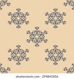 Seamless background with ornament. Vector illustration. Wallpaper pattern