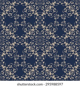 Seamless background with ornament. Vector illustration. Wallpaper pattern