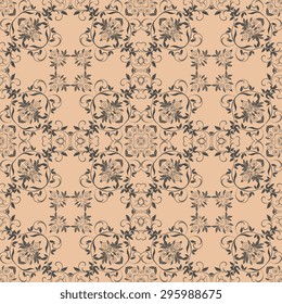 Seamless background with ornament. Vector illustration. Wallpaper pattern
