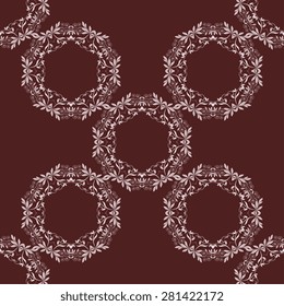 Seamless background with ornament. Wallpaper pattern. Vector illustration
